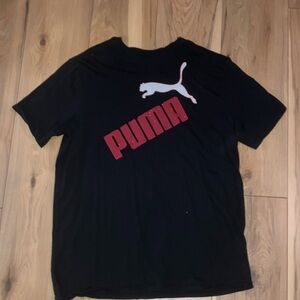Puma Black Tee with White Logo